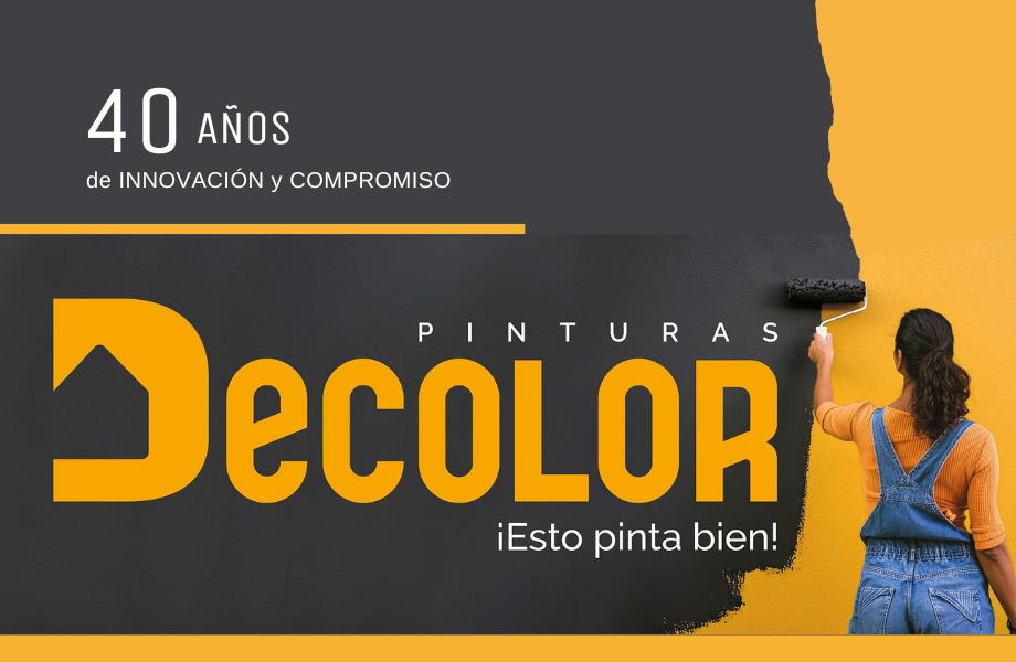 Nuevo logo de Pinturas DECOLOR en ocasión de su 40 aniversario